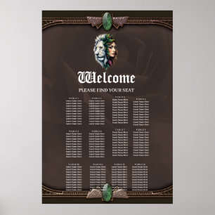 White Lion & Woman Poster