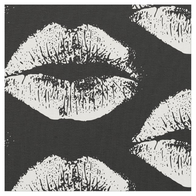 White Lips Fabric (Close Up)