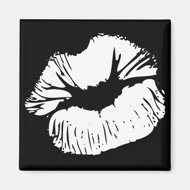 White Lips Magnet (Front)