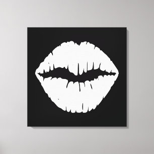 White Lipstick Canvas Print