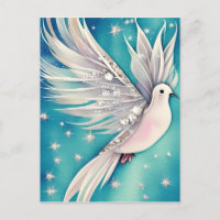 White little dove with ethereal wings 