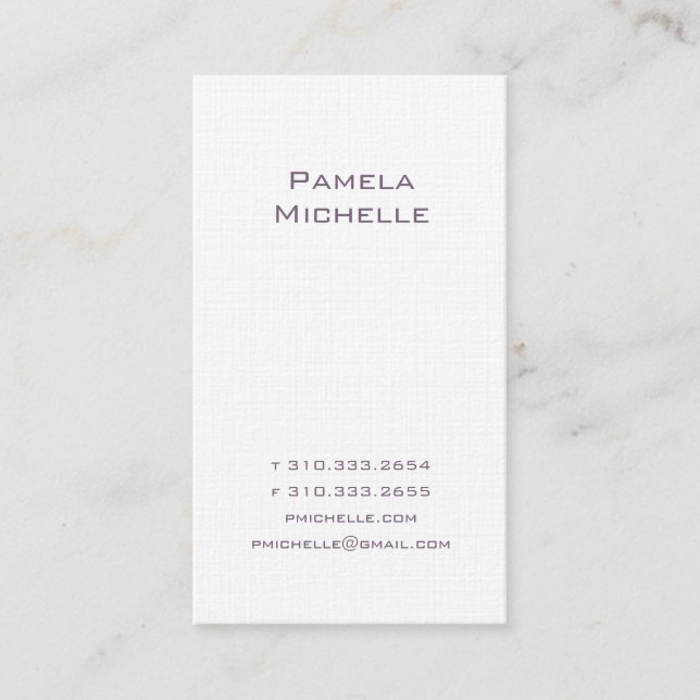 White LIV Business Card (Front)