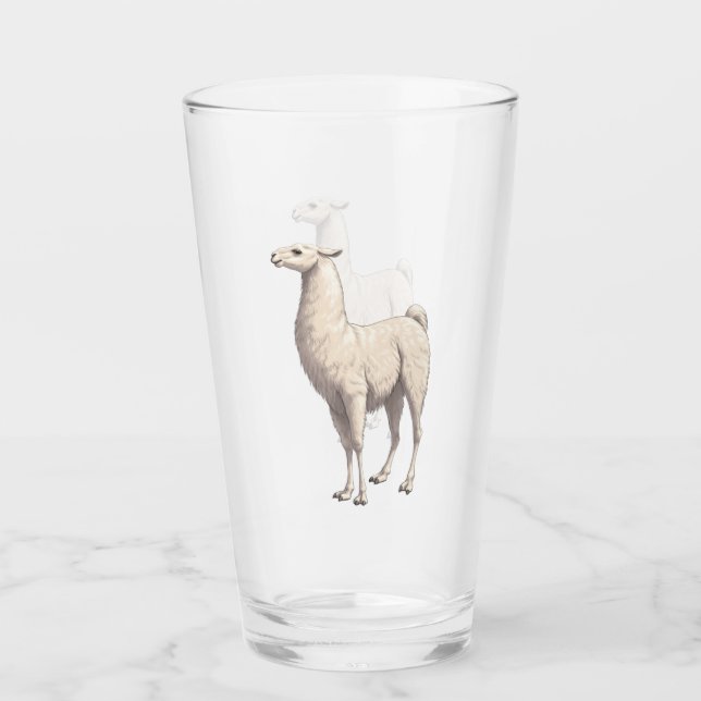 White Llama Glass (Front)