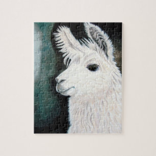 White Llama Jigsaw Puzzle