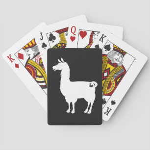 White Llama Playing Cards