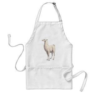 White Llama Standard Apron