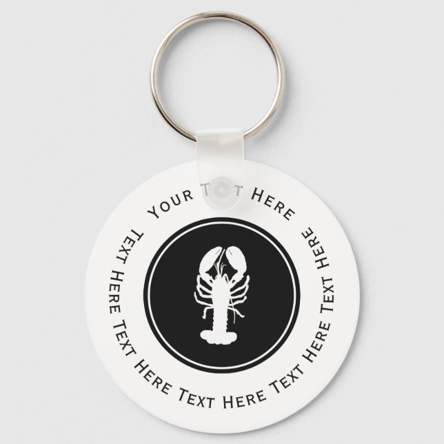 White Lobster Logo Key Ring (Front)