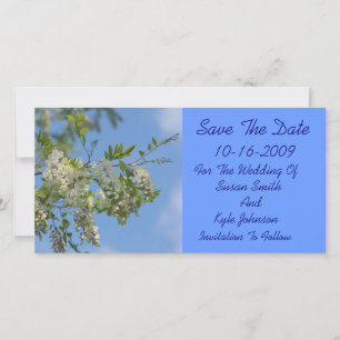White Locust Flowers Wedding Save The Date