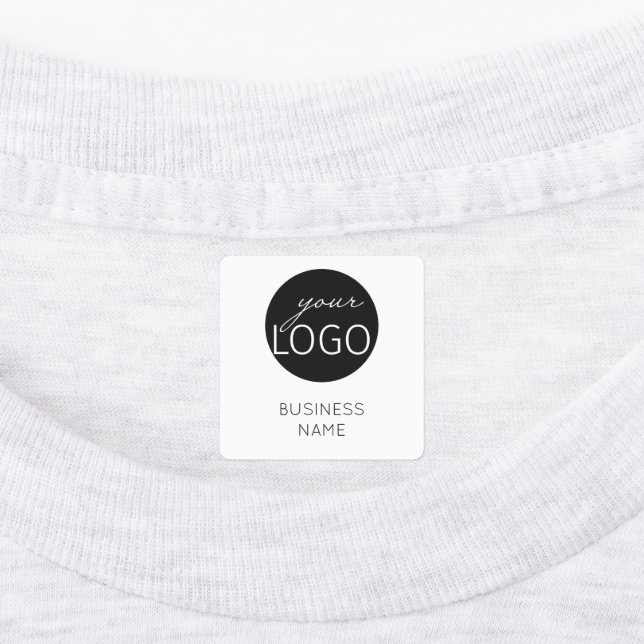 White Logo Custom Brand Business Clothing Garment (Affixed)