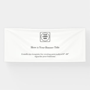 White Logo   Minimalist Modern Simple Branding Banner