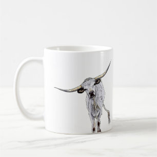 White Longhorn Mug