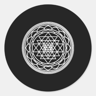 White Lotus 3 Goddess Tripura Sundari The-Three-Go Classic Round Sticker