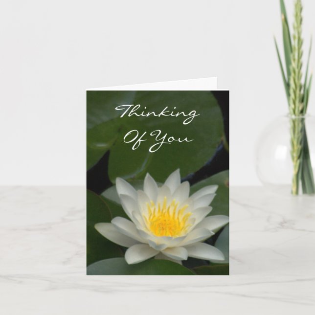 WHITE LOTUS BLOSSOM CARD (Front)