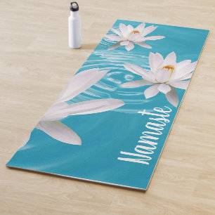 WHITE LOTUS CUSTOME NAMSTE ZEN YOGA MAT