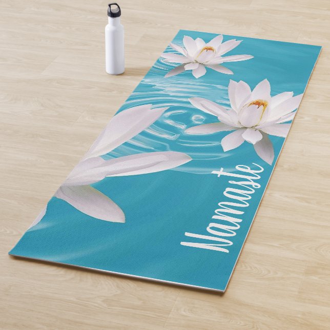   WHITE LOTUS CUSTOME NAMSTE ZEN  YOGA MAT (In Situ)