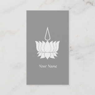 White Lotus Flower Business Card