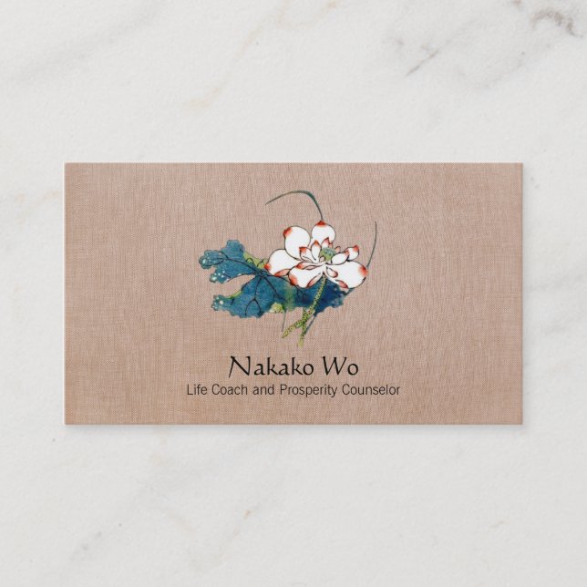 White Lotus Flower Healing Arts Holistic Health Business Card (Front)