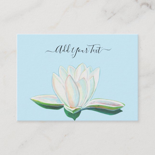 White Lotus Flower Luminous Customisable Enclosure Card (Front)