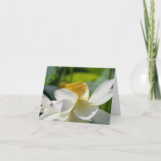 White Lotus Folded Thank You Card