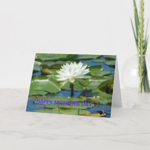 White Lotus Happy Mother's Day Card