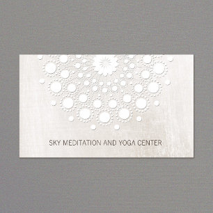 White Lotus Mandala Yoga and Meditation Instructor Business Card