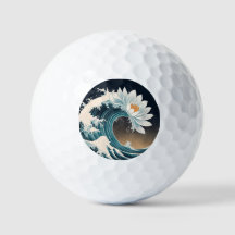 White Lotus & Ocean Wave – Elegance in Motion