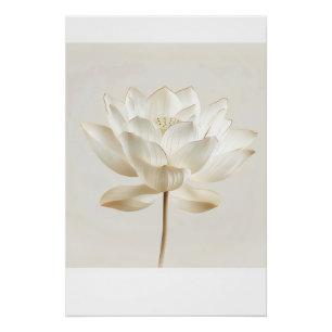 White Lotus Wall Art – Serenity & Pure Mind Editio