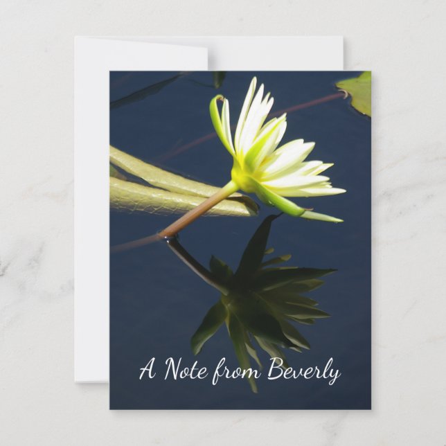 White Lotus Waterlily Card (Front)