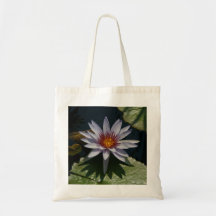 White Lotus Waterlily tote bag