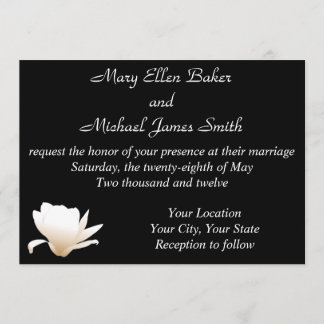 White Lotus Wedding Invitation