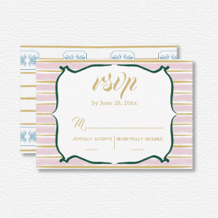 White Lotus Wedding  RSVP Card