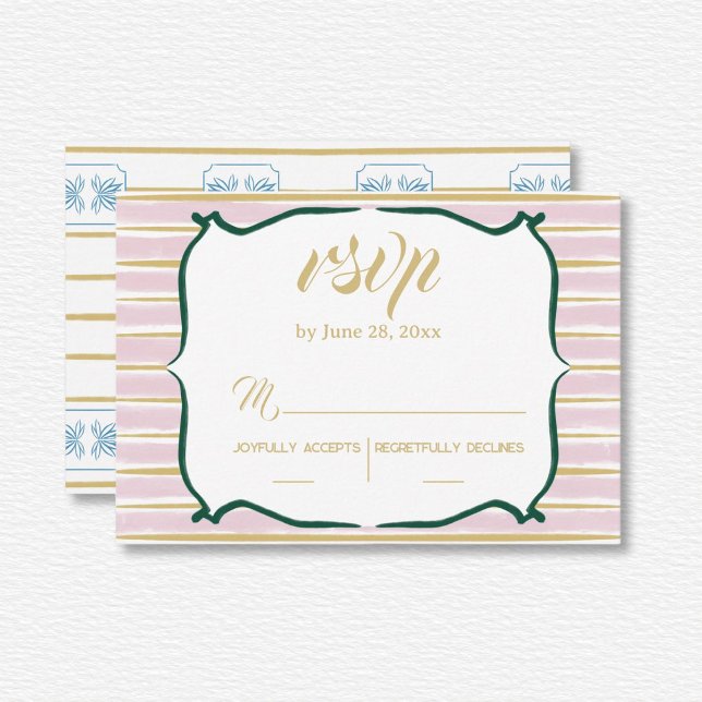 White Lotus Wedding  RSVP Card (Creator Uploaded)