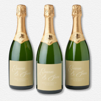 White Lotus Wedding Sparkling Wine Label