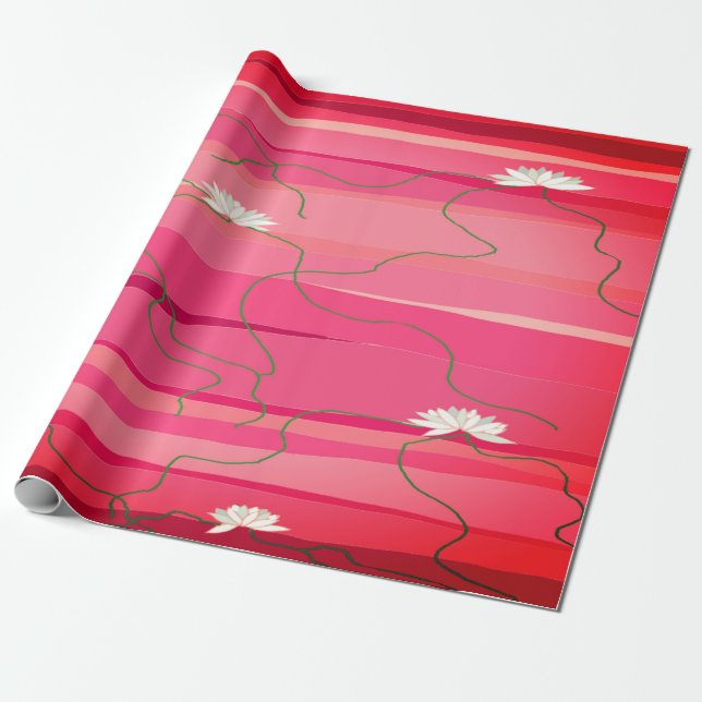 White Lotus Wrapping Paper (Unrolled)