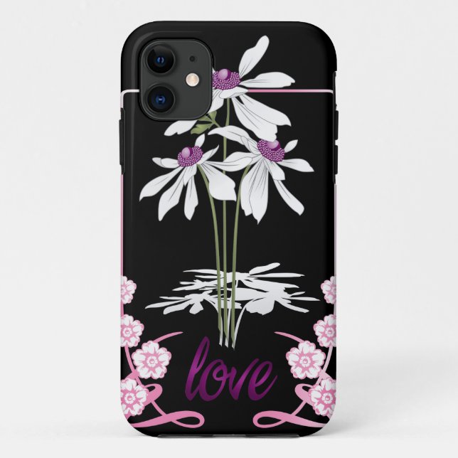White Love Daisies Case-Mate iPhone Case (Back)
