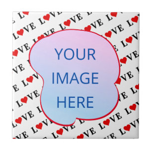 White LOVE Minimalist Tile