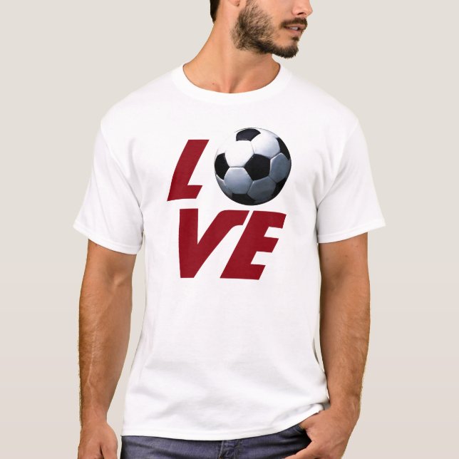 White Love Soccer - Latin European Football TShirt (Front)