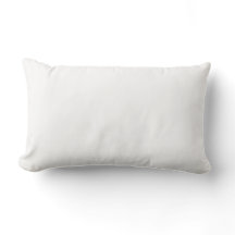 White Lumbar Pillow 13" x 21"