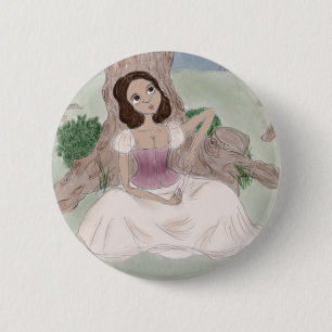 White Magic 6 Cm Round Badge