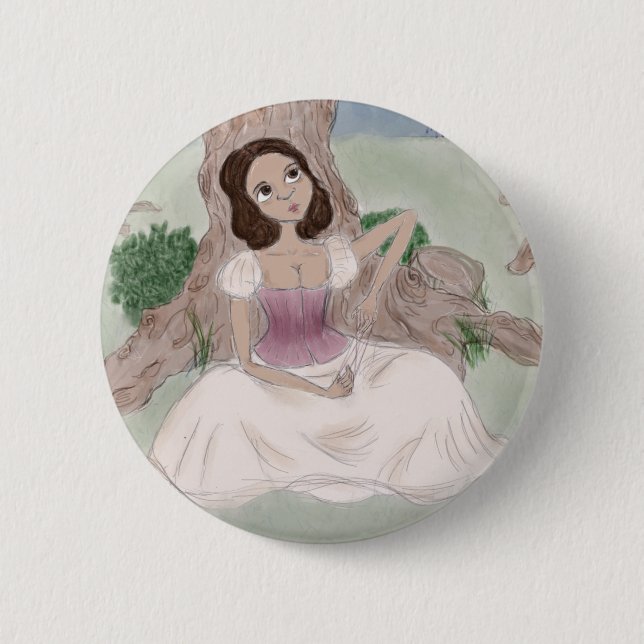 White Magic 6 Cm Round Badge (Front)