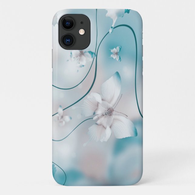 white magic butterflies Case-Mate Barely There iPhone Case (Back)