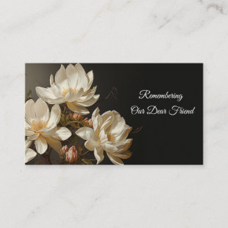 White magnolia branch with blossom enclosure card