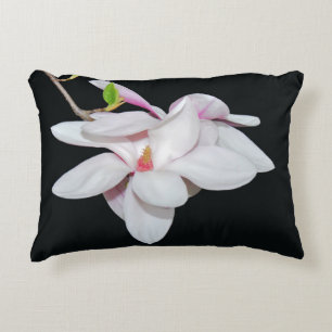 White Magnolia Decorative Cushion