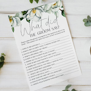 White Magnolia Floral Bridal Would the Groom Say Flyer