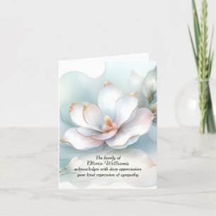 White Magnolia Flower Sympathy Thank You