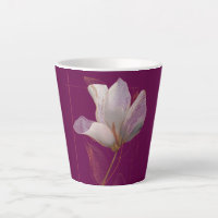 White Magnolia Gold Line Magenta