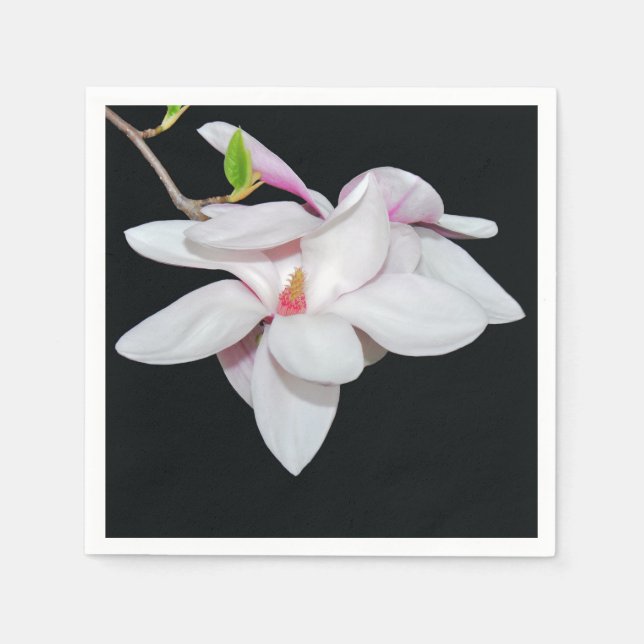 White Magnolia Napkin (Front)