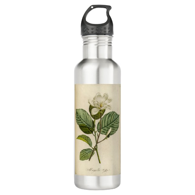 White Magnolia Water Bottle (Front)