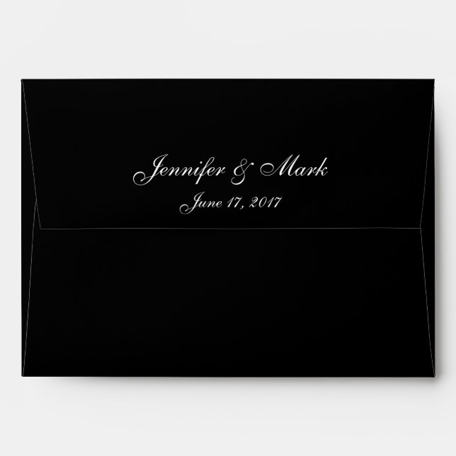 White Magnolia - Wedding Invitation Envelope - A7 (Back (Top Flap))