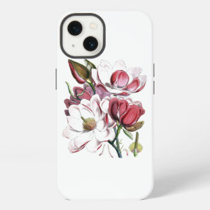 White Magnolias Flower Vintage Old Illustration iPhone 13 Case
